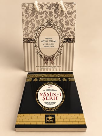 Yasin Kitabı Hediyelik İsimli QR Kodlu Sesli Dinleme Özellikli Çanta Boy Yasin