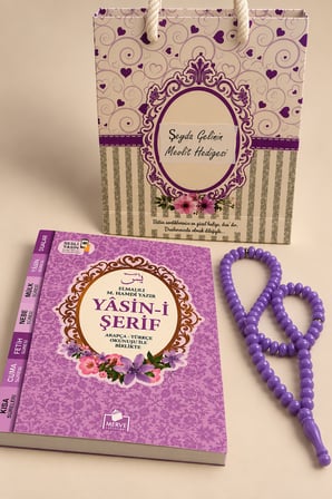 Yasin Kitabı Tesbih Hediyelik İsimli QR Kodlu Sesli Dinleme Özellikli Çanta Boy Yasin