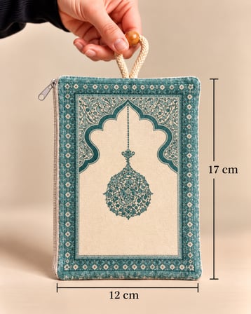 Bez Cüzdan El Çantası Yeşil Motifli