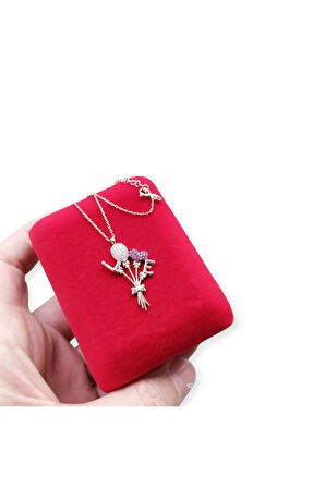 Modahilye 925 Ayar Gümüş Love Tasarım Rose Gold Renk Kolye