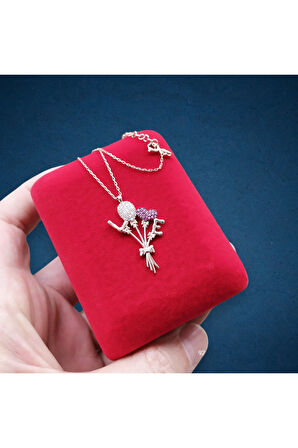 Modahilye 925 Ayar Gümüş Love Tasarım Rose Gold Renk Kolye