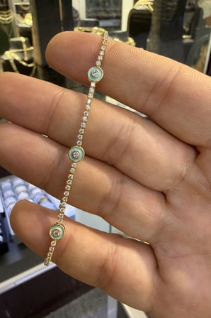 Mineli Taşlı Bileklik Vip Serisi Su Yolu
