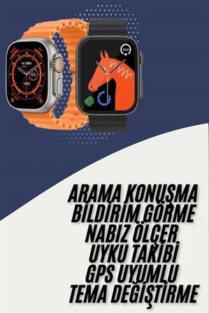 Akıllı Saat Kordon Hediyeli Güçlü Batarya Kapasiteli Titreşimli Bildirim Görm