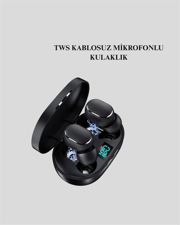 Bluetooth Kulaklık TWS Yüksek Ses Kaliteli Kesintisiz Dijital Göstergeli Kulaklı