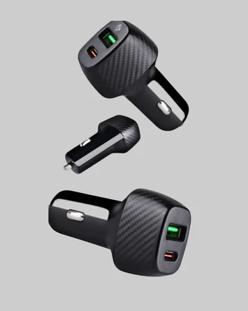 PD Destekli 38W Araç Şarj Başlığı Type-C + USB Çift Çıkış Hızlı Şarj