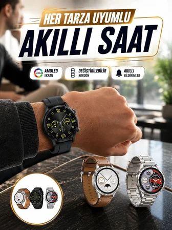 Akıllı Saat 5.0 Bluetooth Bağlantılı Sağlık ve Uyku Takibi Sosyal Medya Giri?