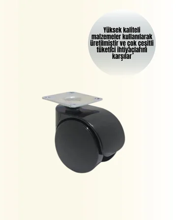 Kilitsiz Mobilya Tekerleği 6 cm 4 Adet Dayanıklı Tasarım