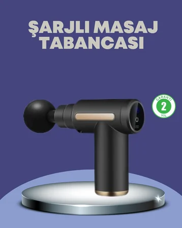 Sporcu Kas Masaj Tabancası 6 Kademe Güçlü Titreşim 4 Başlık Şarjlı Masaj Al