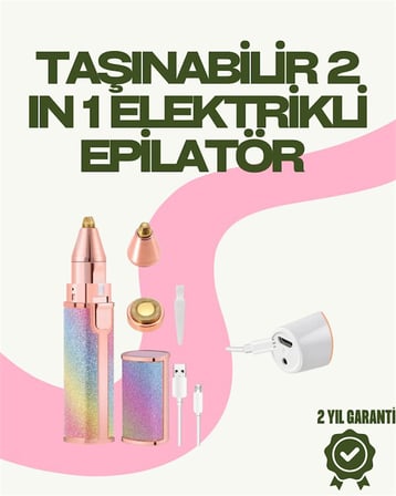8000 RPM Taşınabilir Epilatör – Kaş Düzeltici ve Dudak Epilatörlü Pille Ça