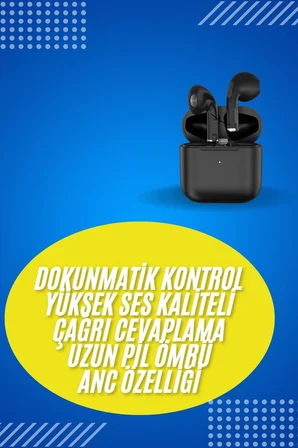  Bluetooth Kulaklık Mikrofonlu Silikonsuz Dokunmatik Kontrol