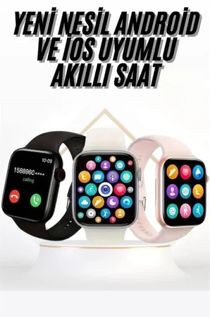 Akıllı Saat Uyku ve Sağlık Takibi Arama Cevaplama 44 MM Amoled Ekran