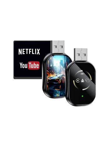 Araç İçi Kablosuz CarPlay Android Auto AirPlay Adaptörü