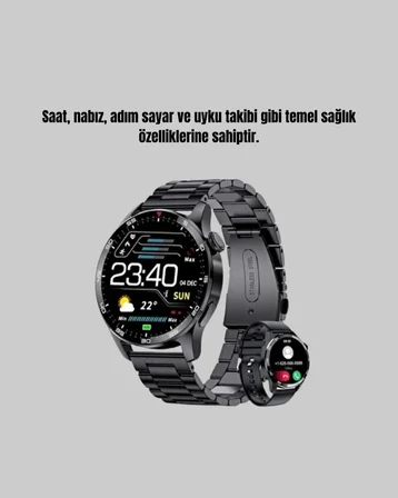 Spor ve Sağlık Takip Özellikli Akıllı Saat – Kalp Atış Uyku ve Adım Ölçe