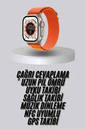 Yeni Nesil Akıllı Saat Uyku ve Sağlık Takibi Titeşimli Sesli Arama Mesaj ve Bil