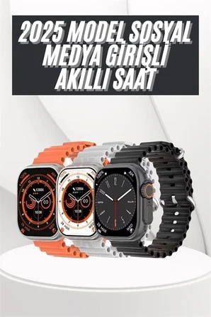 Yeni Nesil Akıllı Saat Uyku ve Sağlık Takibi Titeşimli Sesli Arama Mesaj ve Bil