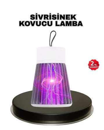 Mor İşıklı Şarjlı Böcek Öldürücü Lamba – Ev Balkon Ve Kamp Kullanımına