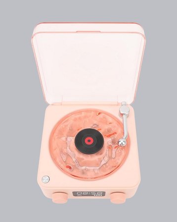 3-ü-1 Gece Işığı Bluetooth Hoparlör ve Dijital Saat Vintage Plak Çalar Tasar?