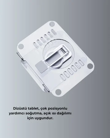 Katlanabilir Tablet Standı Ayarlanabilir Kaymaz Şeffaf Tasarım