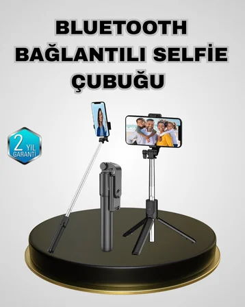 Bluetooth Selfie Çubuğu – Kablosuz Hafif ve Yüksek Çözünürlüklü Çekim İ