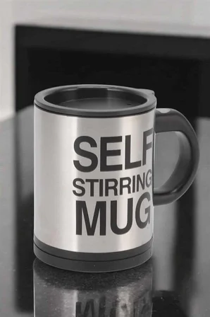 Yazılı Mug Kupa Karıştırıcı Özelliği Ve Paslanmaz Çelik