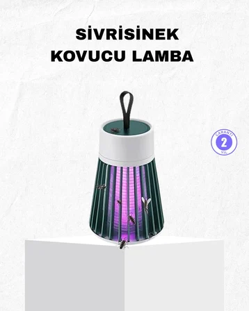 Şarjlı Mor Işıklı Sivrisinek Öldürücü Lamba – Sessiz ve Kimyasal İçerme