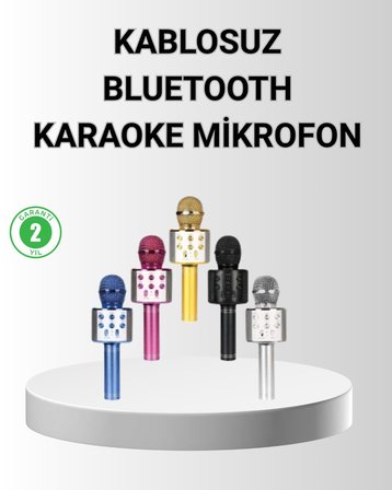 Bluetooth Karaoke Mikrofon – Yüksek Ses Kalitesi Yankı Efektli Uzun Ömürlü Pi