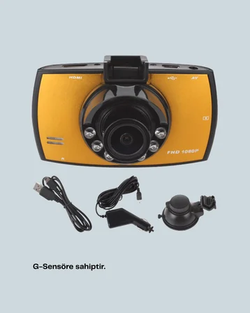 Araç İçi HD DVR Kamera G Sensor ve Hareket Algılama Özellikli