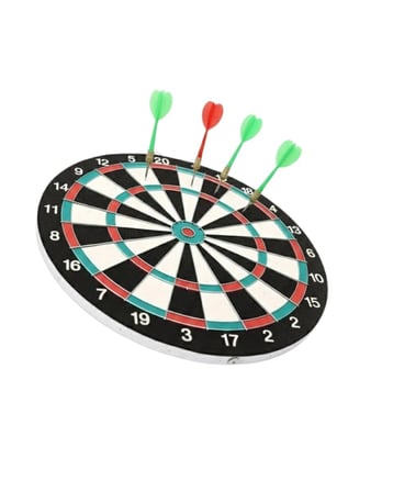 Ev ve Ofis İçin 17 İnç Dart Tahtası Seti 4 Adet Dart Oku Dahil