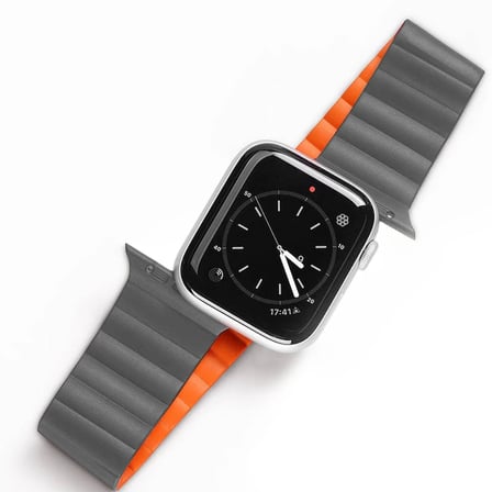 DUX DUCIS Apple Watch 42/44/45MM için Manyetik Zincir Versiyon PU Deri Kayış Kord