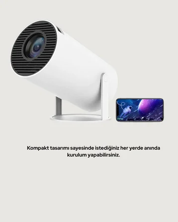 Kablosuz ve Kablolu Bağlantı Seçenekli Ev Tipi Projeksiyon