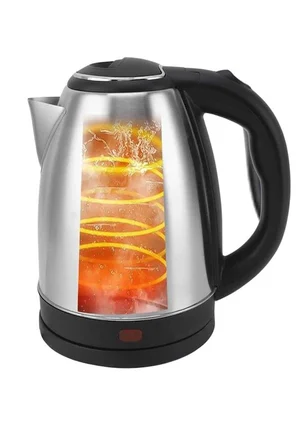 Elektrikli Paslanmaz Çelik Su İsıtcı Çelik Kettle 1.8 Lt. Uzun Ömürlü