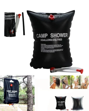Taşınabilir Kamp Duşu Solar Isıtmalı 20 Litre Su Kapasiteli Hijyen Çözümü Y