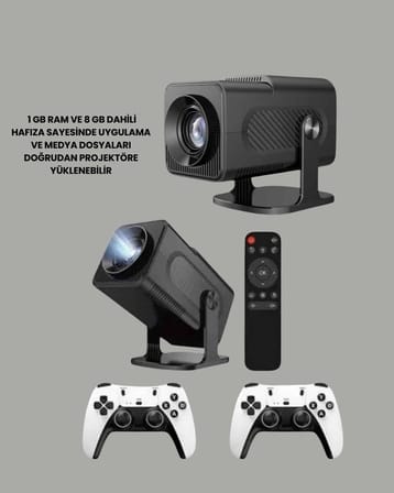 450 Ansi Lümen 4K Destekli Kompakt Ev Projektörü