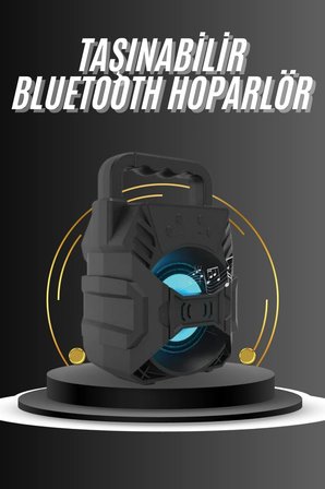 Kablosuz Bluetooth Hoparlör Ses Bombası RGB Işıklı Taşınabilir Yüksek Ses Ka