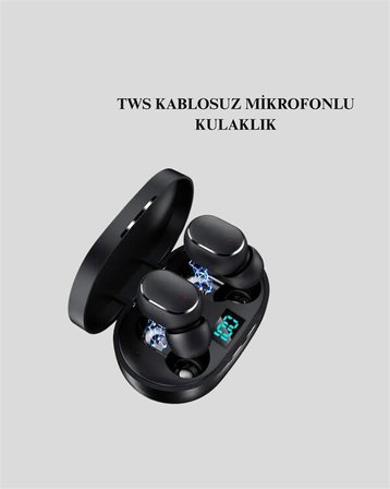 TWS Bluetooth Kulaklık Kulak İçi Kablosuz Dijital Göstergeli Çağrı Cevaplayab