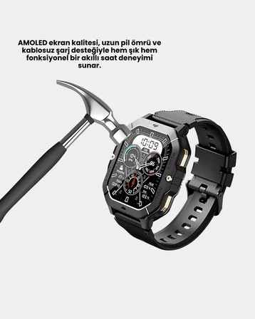 AMOLED Ekranlı Akıllı Saat 10 Gün Pil Ömrü