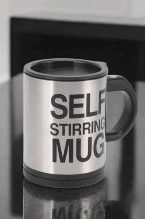Yazılı Mug Kupa Karıştırıcı Özelliği Ve Paslanmaz Çelik