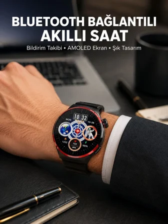 NFC Destekli Akıllı Saat AMOLED Ekranlı Şık Tasarım Yeni Nesil