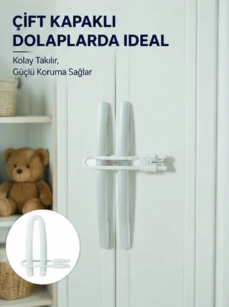 4 Adet Çocuk Güvenlik Dolap Kilidi Dayanıklı ve Uzun Ömürlü Tasarım Yeni Nes