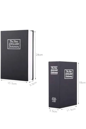 Büyük Boy Anahtarlı Kitap Görünümlü Gizli Kasa Çelik Kasa Altın Kasası