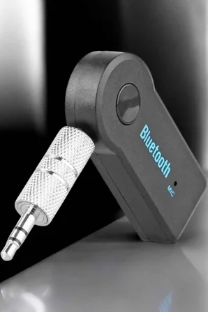 Kablosuz Bluetooth Aux Araç Kiti Siyah Hafıza Kartlı