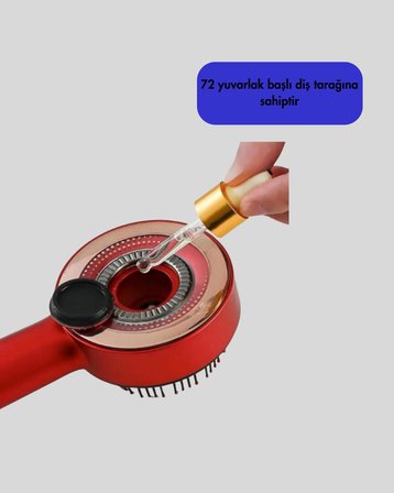 Kırmızı Işık Terapi Özellikli Saç Derisi Masaj Tarak Anti Dökülme