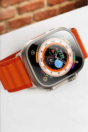 Bluetooth Bağlantılı 49MM Dokunmatik Akıllı Saat Sağlık ve Spor Takip Özelli