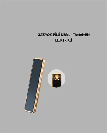 Plazma Ark Teknolojili Elektrikli Çakmak – Dokunmatik Led Göstergeli Şarj Edile