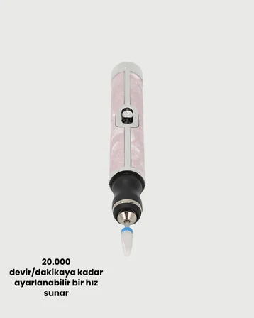 Ergonomik Saplı 20.000 RPM Hız Kontrollü Manikür Pedikür Makinesi