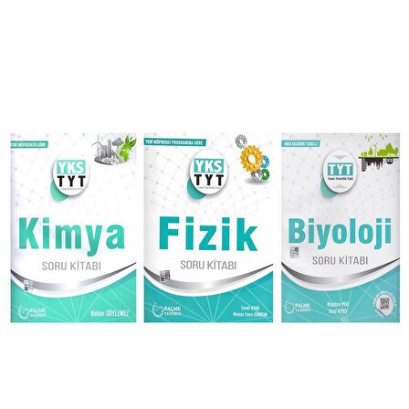 Palme Yayınları TYT Fizik Kimya ve Biyoloji A Soru Bankası 3 Kitap Set