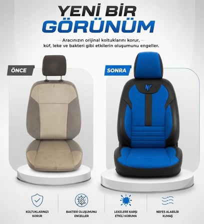 Hyundai Accent Era Araçlara Uyumlu Tay Tüyü Deri Oto Koltuk Kılıfı-Balat Serisi