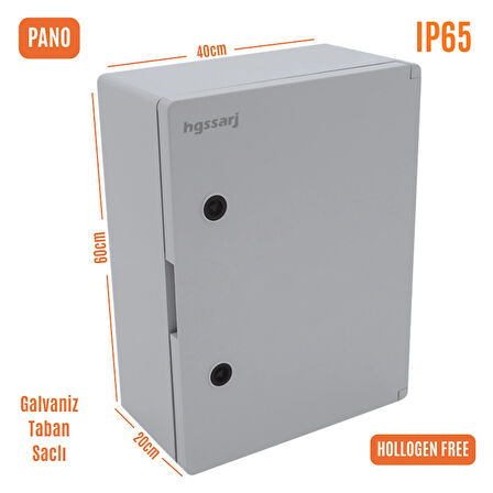 Hgsşarj "BluePan" 7,4kW Elektrikli Araç Kombinasyon Panosu, 3x32A VIKO Sigorta Grubu