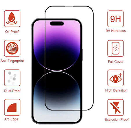Blue Spectrum Apple Uyumlu Iphone 15 Plus Ekran Koruyucu Tam Kaplayan Seramik 
