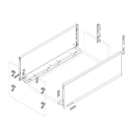 Blum Legrabox Pure C Çekmece Seti 40 kg - 50 cm - Beyaz